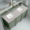 James Martin Vanities Brittany 60in Double Vanity, Smokey Celadon w/ 3 CM Eternal Serena Top 650-V60D-SC-3ESR